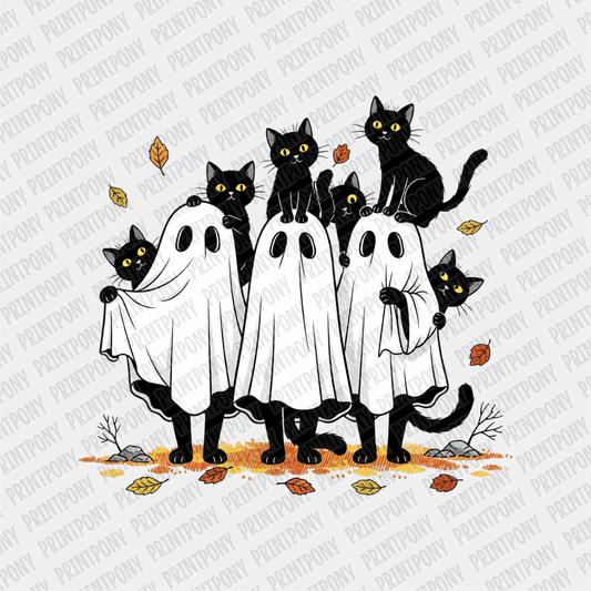 Cats and Ghosts DTF Transfer - PrintPony™