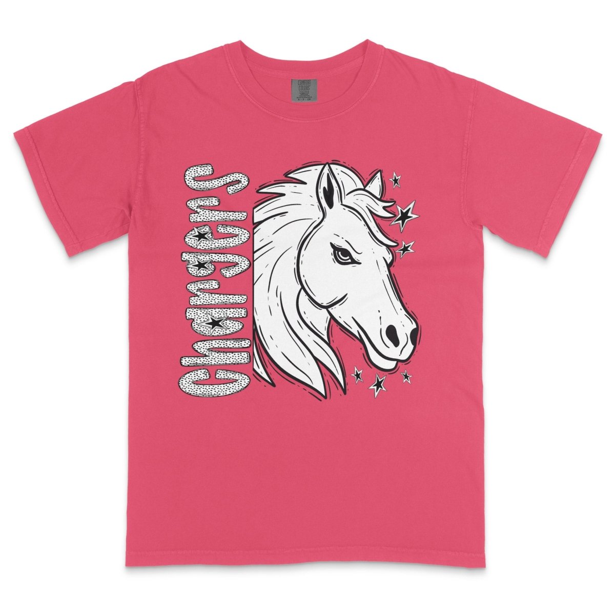 Chargers Horse Mascot Dotted Design DTF Transfer - PrintPony™