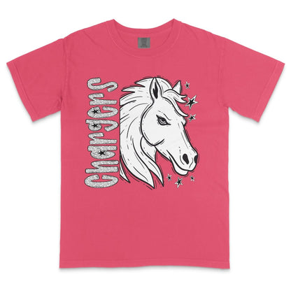 Chargers Horse Mascot Dotted Design DTF Transfer - PrintPony™
