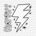 Chargers Lightning bolt Dotted Mascot Design DTF Transfer - PrintPony