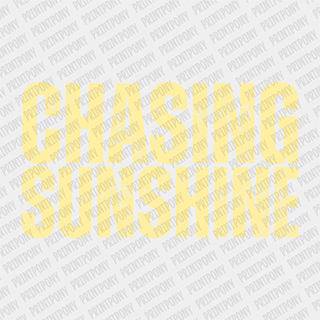 Chasing Sunshine Neon Yellow - DTF transfer - PrintPony