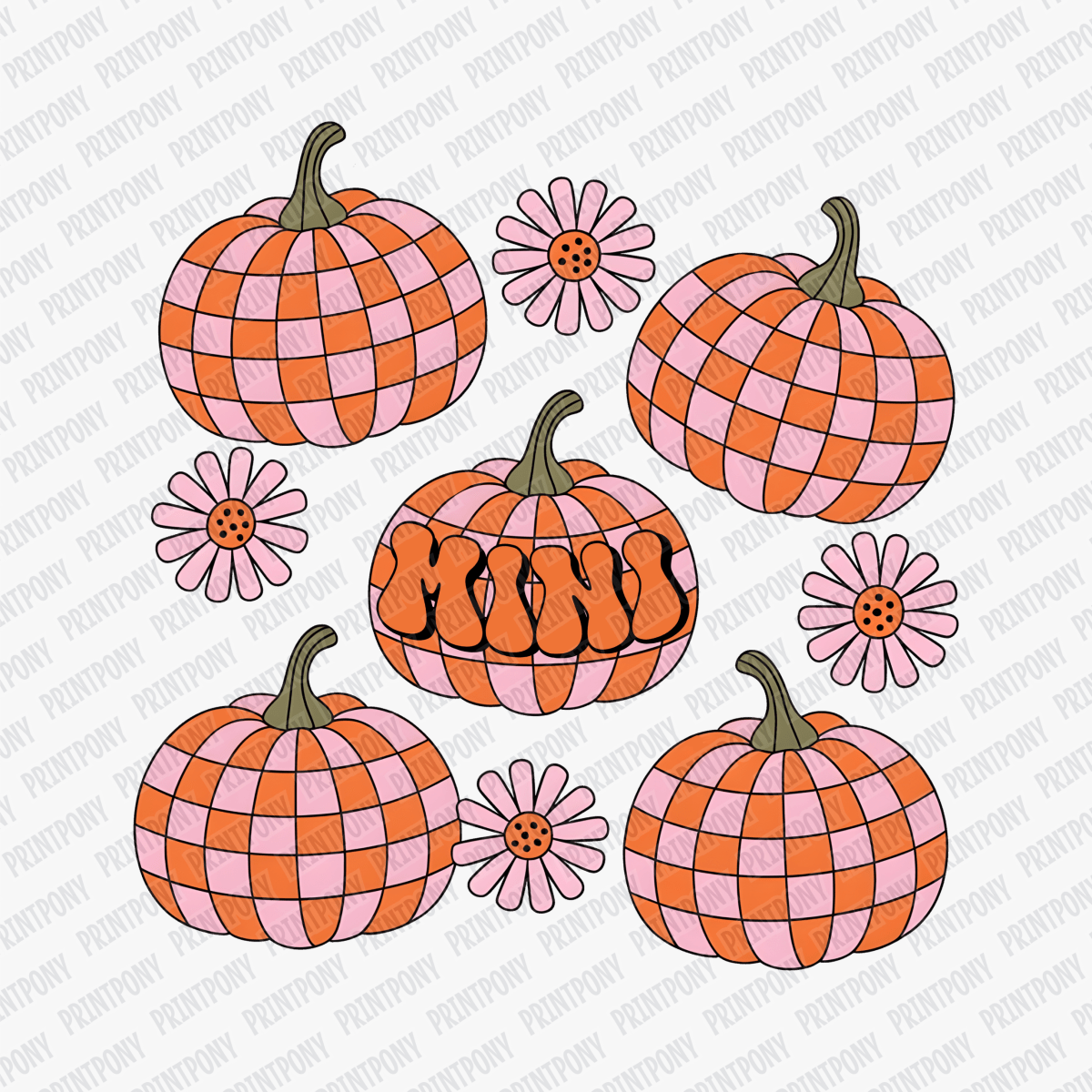 Checkered Pumpkin Mimi - DTF Transfer - PrintPony™