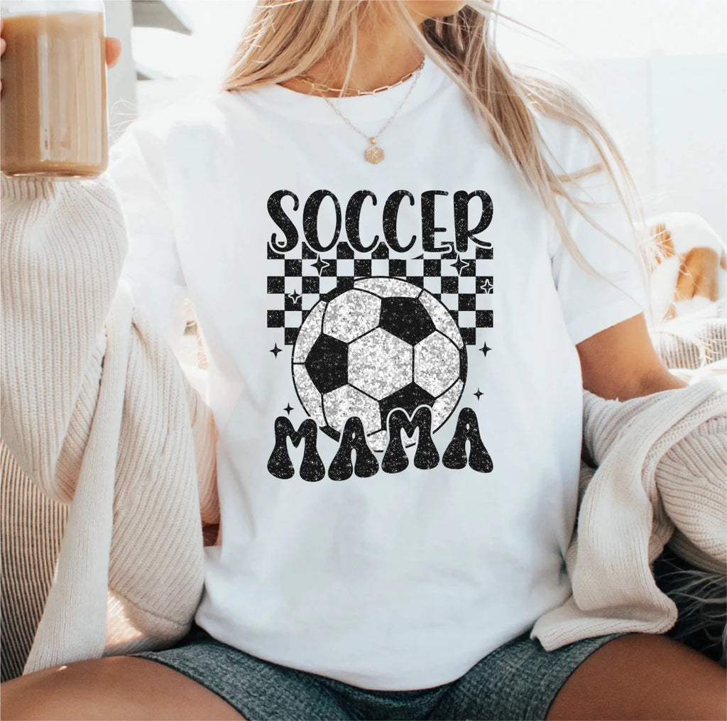 Checkered Soccer Mama DTF Transfer - PrintPony