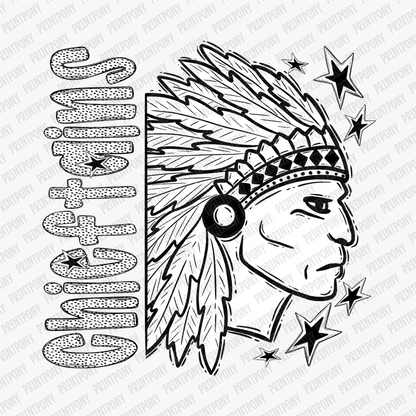 Chieftains Mascot Dotted Design DTF Transfer - PrintPony™