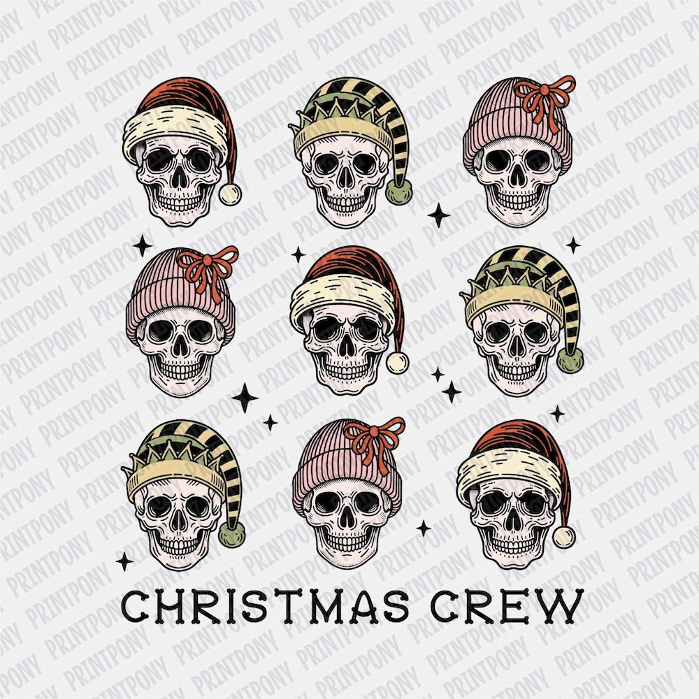 Christmas Crew Skeletons - DTF Transfer - Print Pony‚Ñ¢