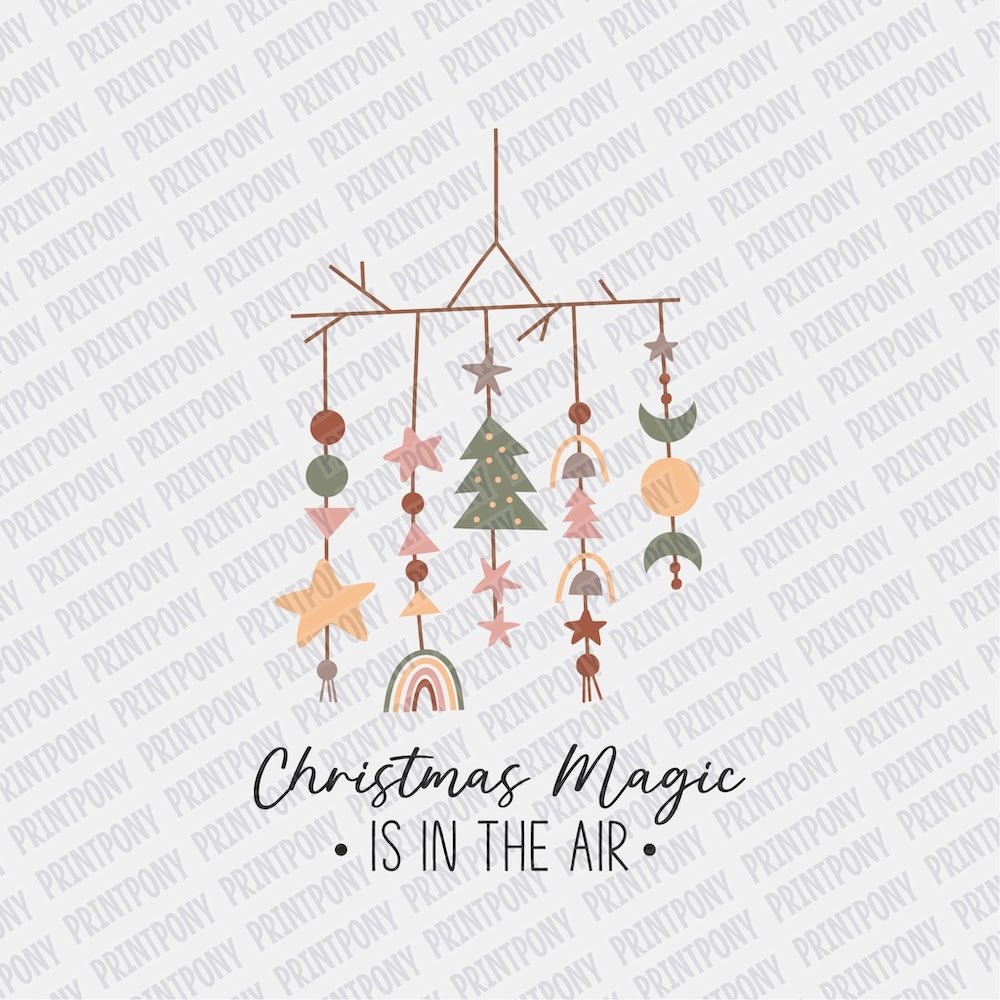 Christmas Magic is in the Air Boho DTF Transfer - PrintPony