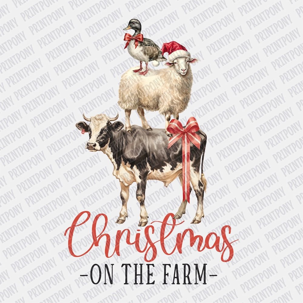 Christmas on the Farm DTF Transfer - Print Pony‚Äö√ë¬¢