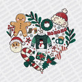 Christmas Retro Heart DTF Transfer - Print Pony‚Äö√ë¬¢