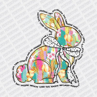 Coquette Abstract Bunny DTF transfer - Print Pony™