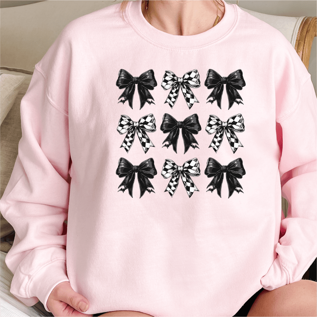 Coquette Black and Plaid Pumpkins and Bows DTF Transfer - PrintPony