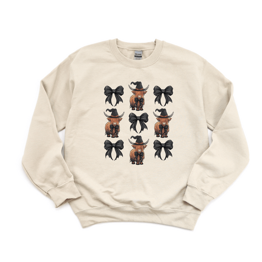 Coquette Black Bows and Highland Cows DTF Transfer - PrintPony™