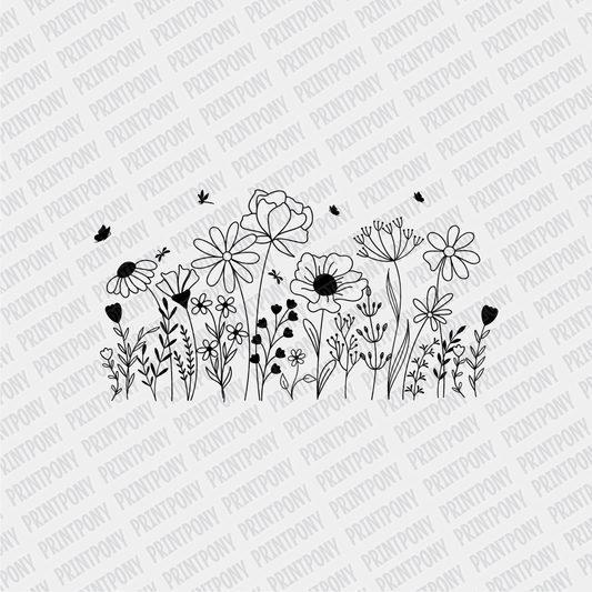 Coquette Black Floral - DTF transfer - PrintPony