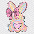 Coquette bunny with bow DTF transfer - PrintPony