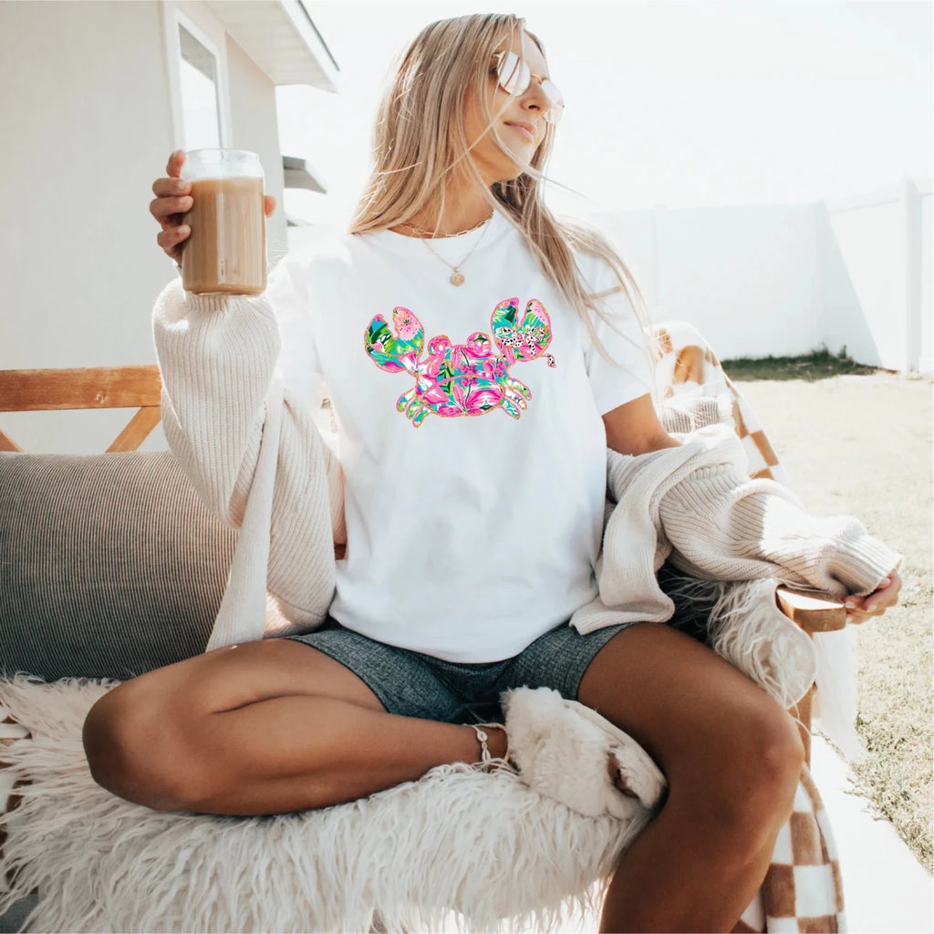 Coquette Floral Crab DTF Transfer - PrintPony