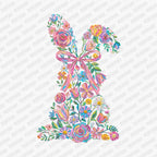 Coquette Floral Easter Bunny DTF Transfer - PrintPony