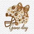 Coquette Floral Football Helmet Game Day DTF Transfer - PrintPony™