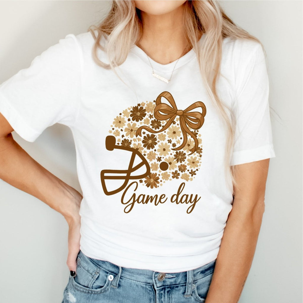 Coquette Floral Football Helmet Game Day DTF Transfer - PrintPony™