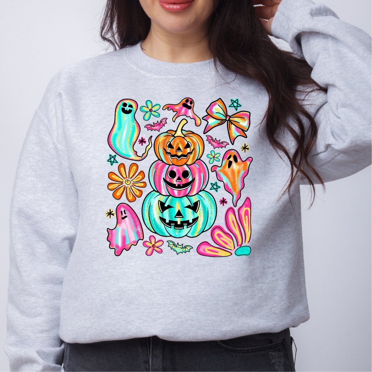 Coquette Floral Neon Ghost Collage DTF Transfer - PrintPony