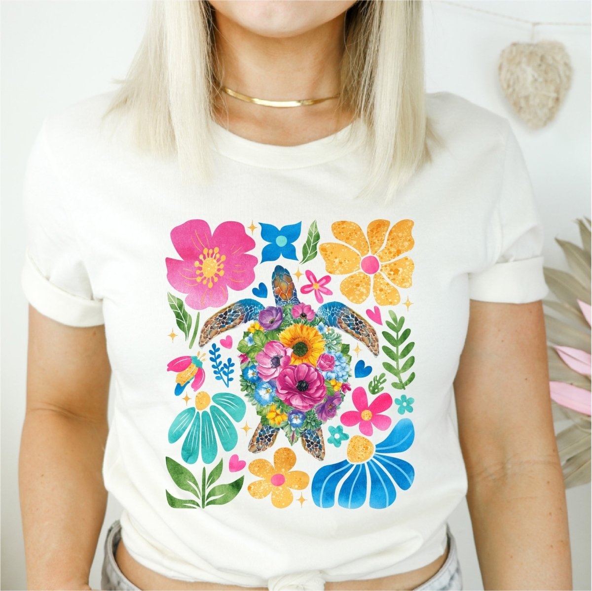 Coquette Floral Sea Turtle - DTF transfer - PrintPony