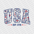 Coquette Floral USA Patriotic DTF transfer - PrintPony