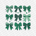 Coquette Green Bows DTF Transfer - PrintPony