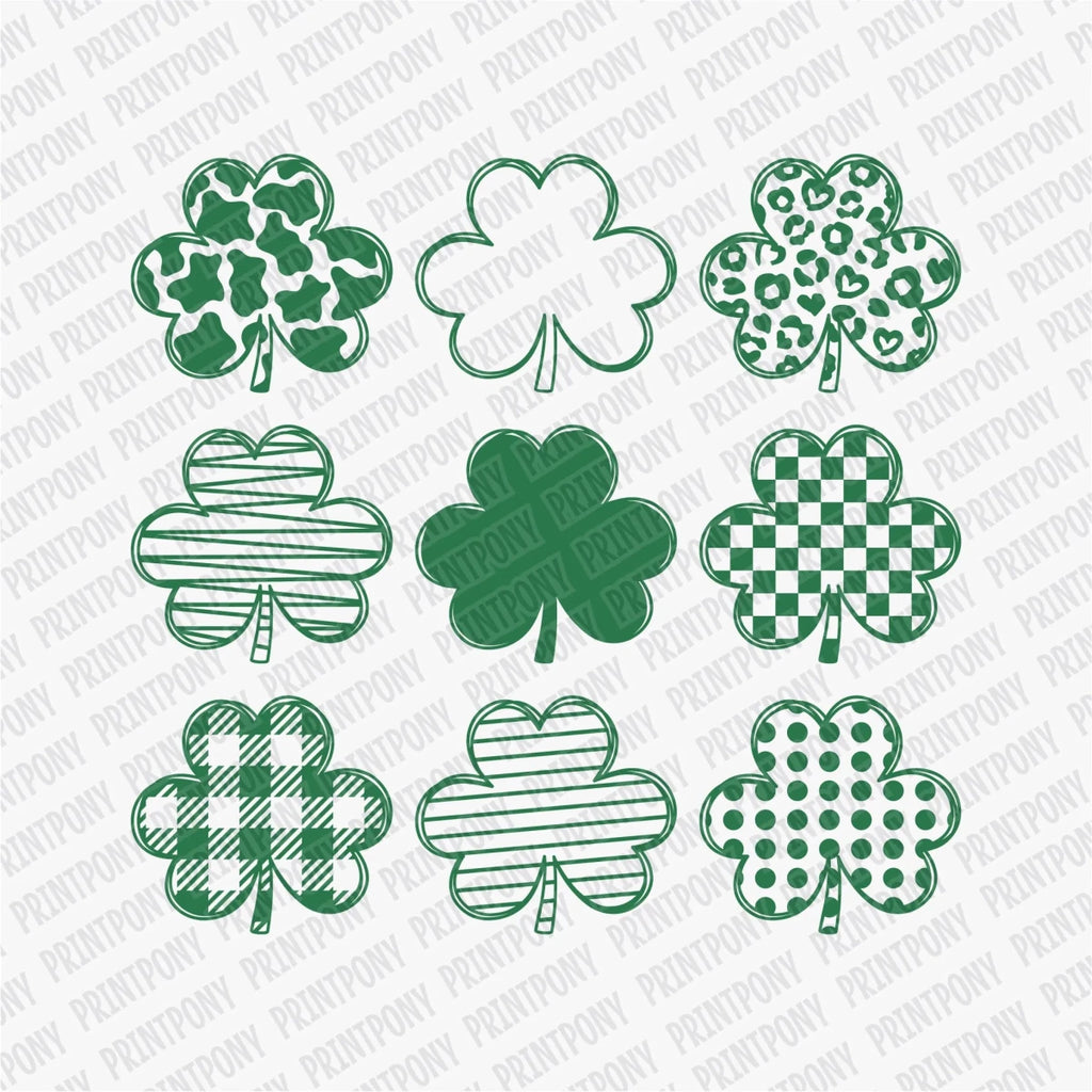 Coquette Green Shamrocks DTF Transfer - PrintPony