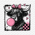 Coquette Highland Cow DTF Transfer - PrintPony