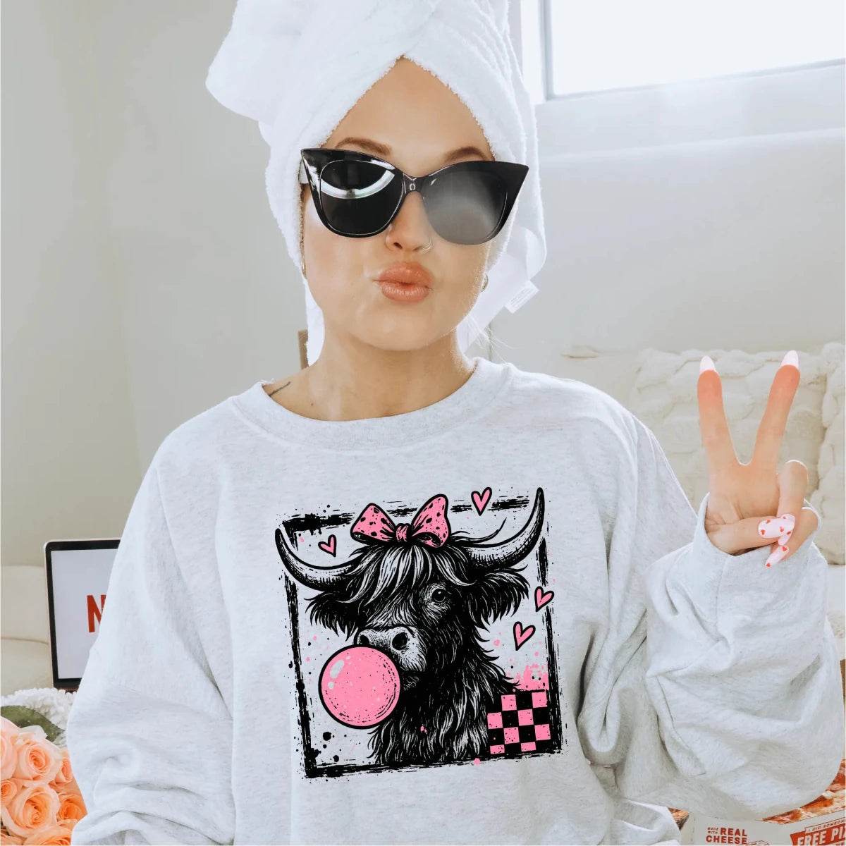 Coquette Highland Cow DTF Transfer - PrintPony