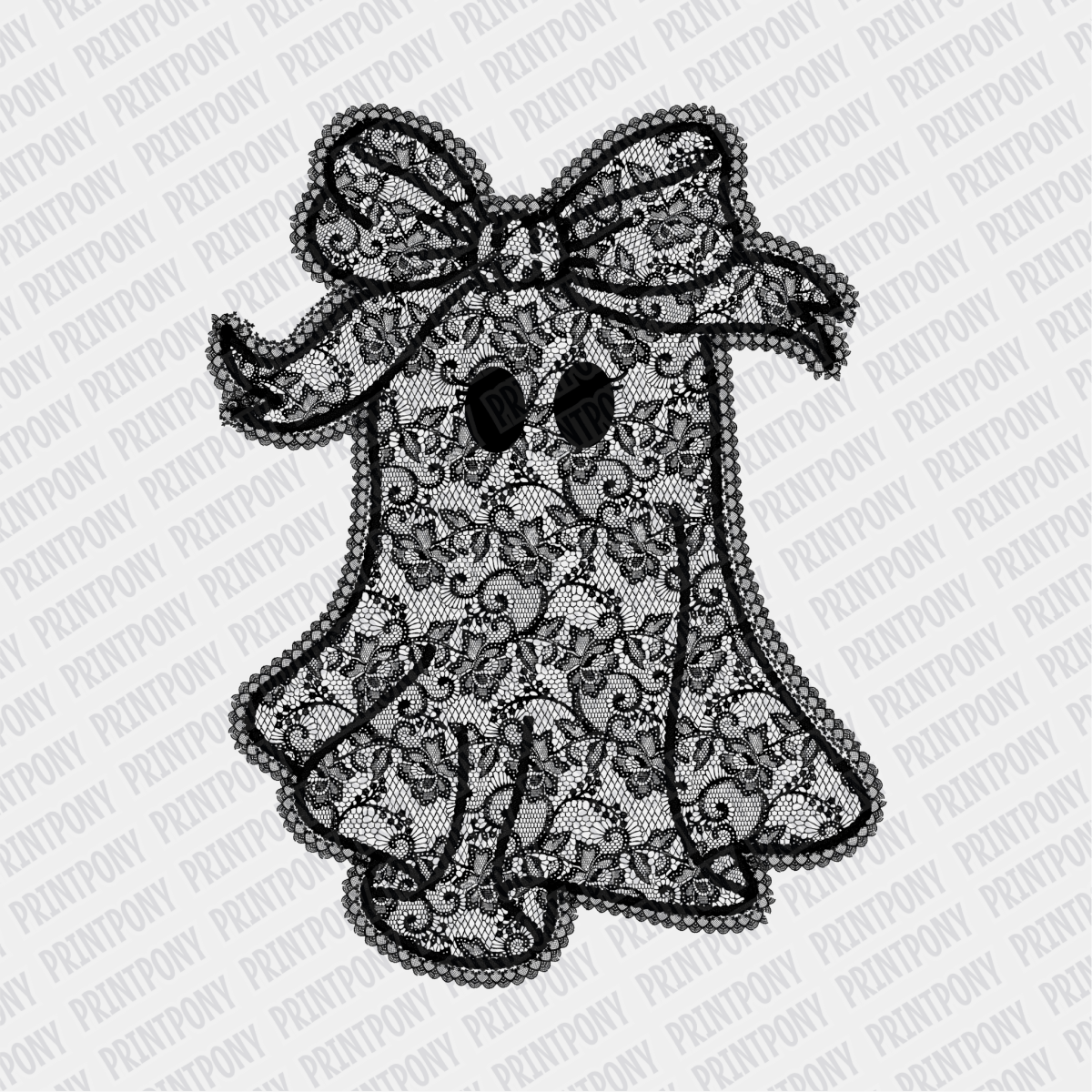 Coquette Lacey Ghost DTF Transfer - PrintPony