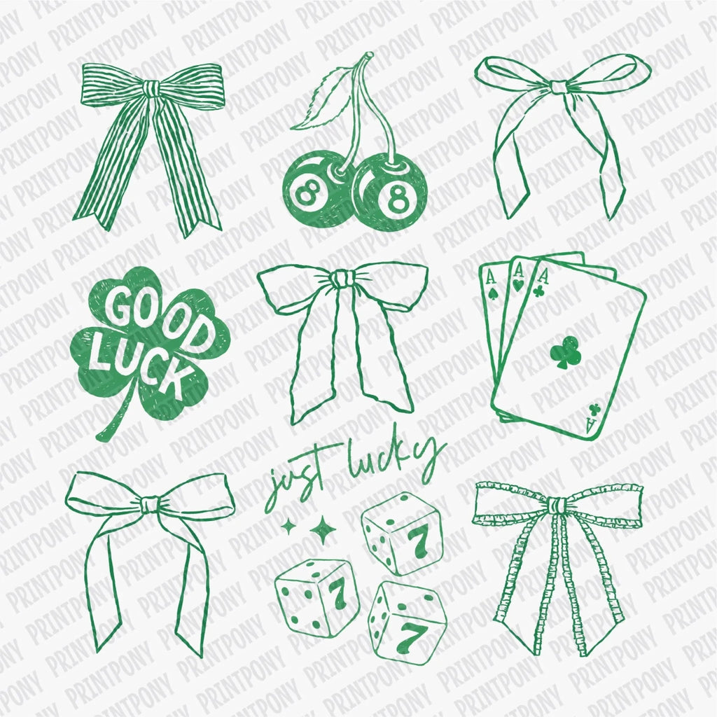 Coquette Lucky St. Patrick's Day DTF Transfer - PrintPony