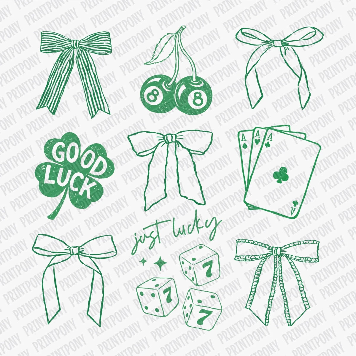 Coquette Lucky St. Patrick's Day DTF Transfer - PrintPony