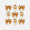 Coquette Orange Bows and Frappuccinos DTF Transfer - PrintPony