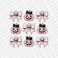 Coquette Pink Bows and Pumpkins DTF Transfer - PrintPony