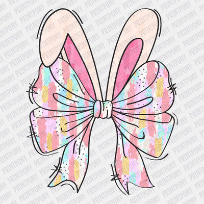 Coquette Ribbon and Bunny Ears DTF transfer - Print Pony™