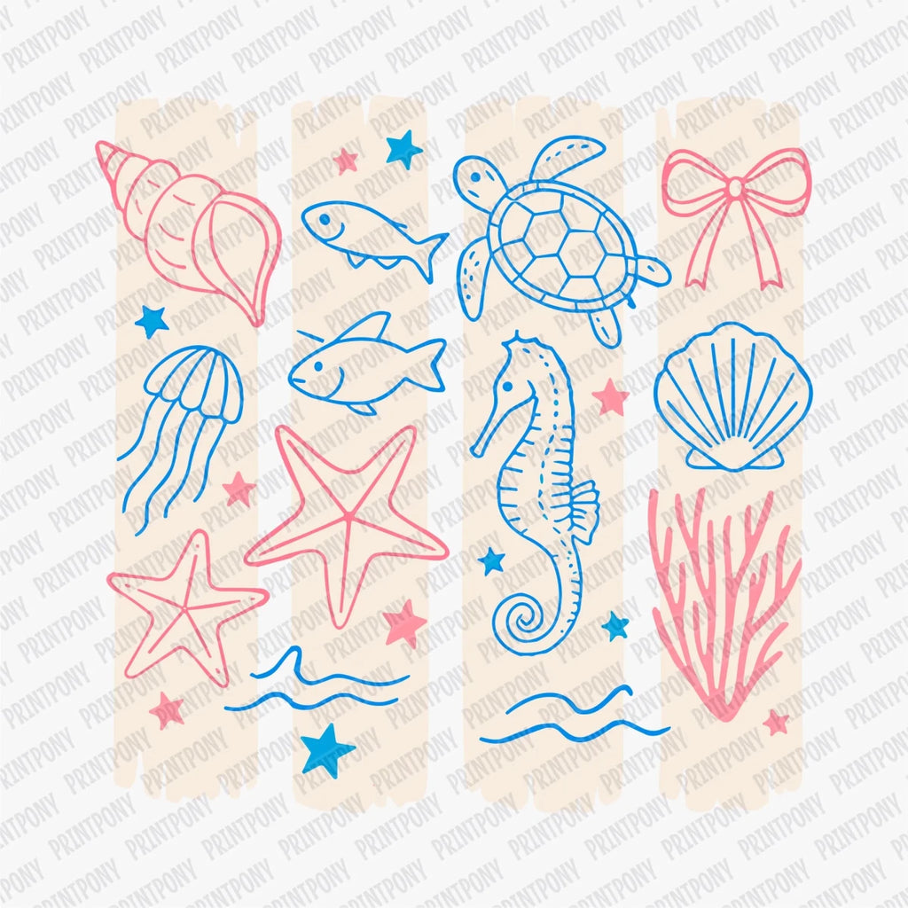 Coquette Sea Life DTF transfer - PrintPony