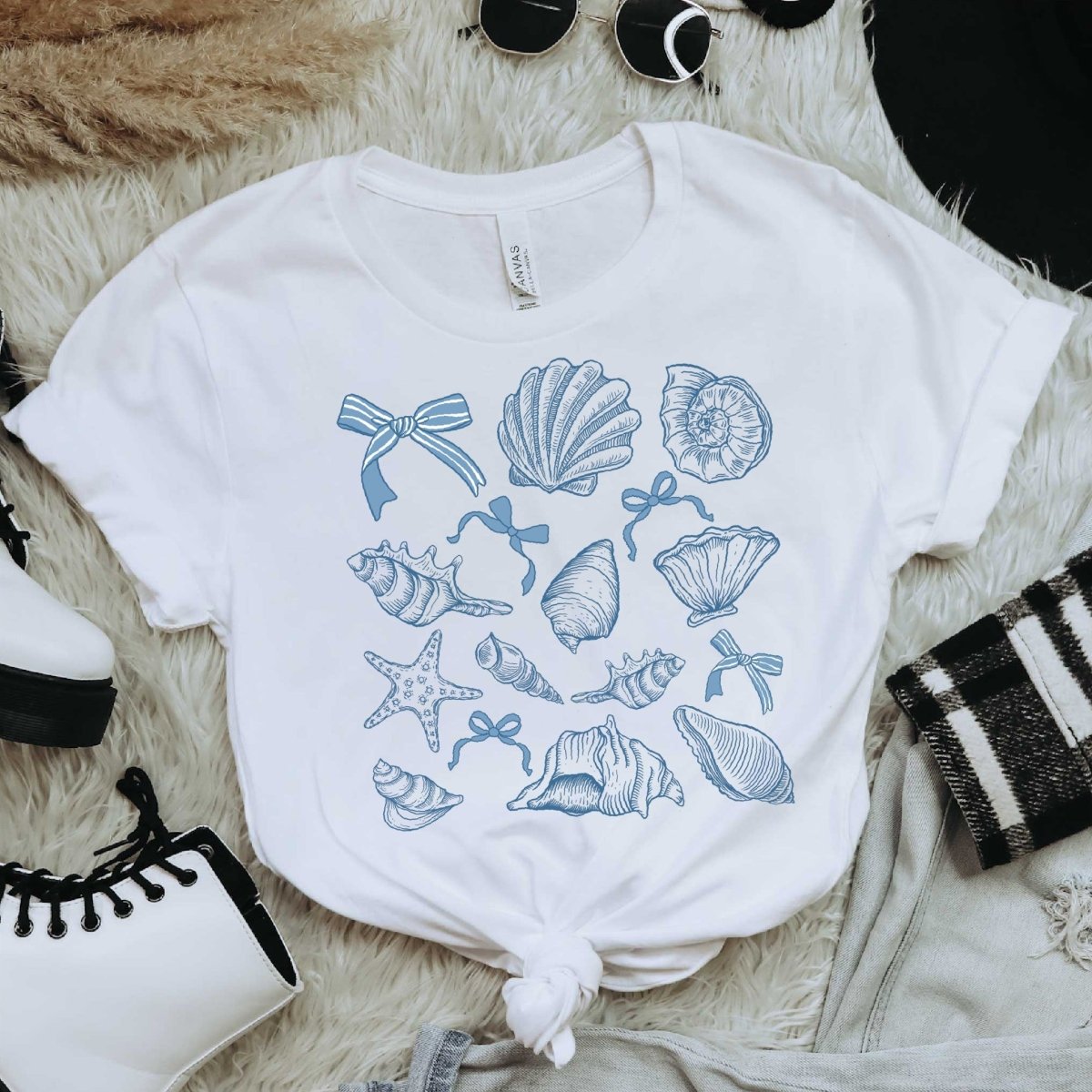 Coquette Sea Shells and Ribbons - DTF transfer - PrintPony