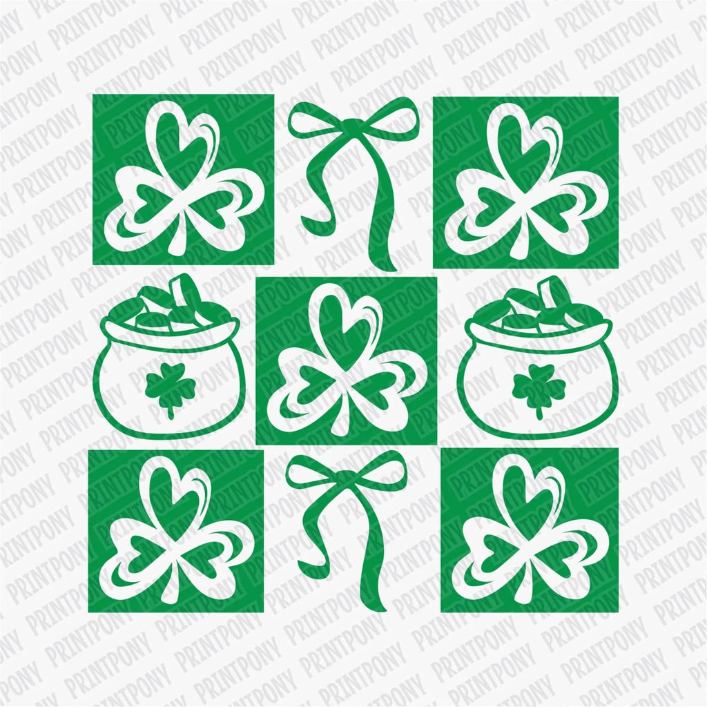 Coquette Shamrocks, and Bows DTF Transfer - PrintPony