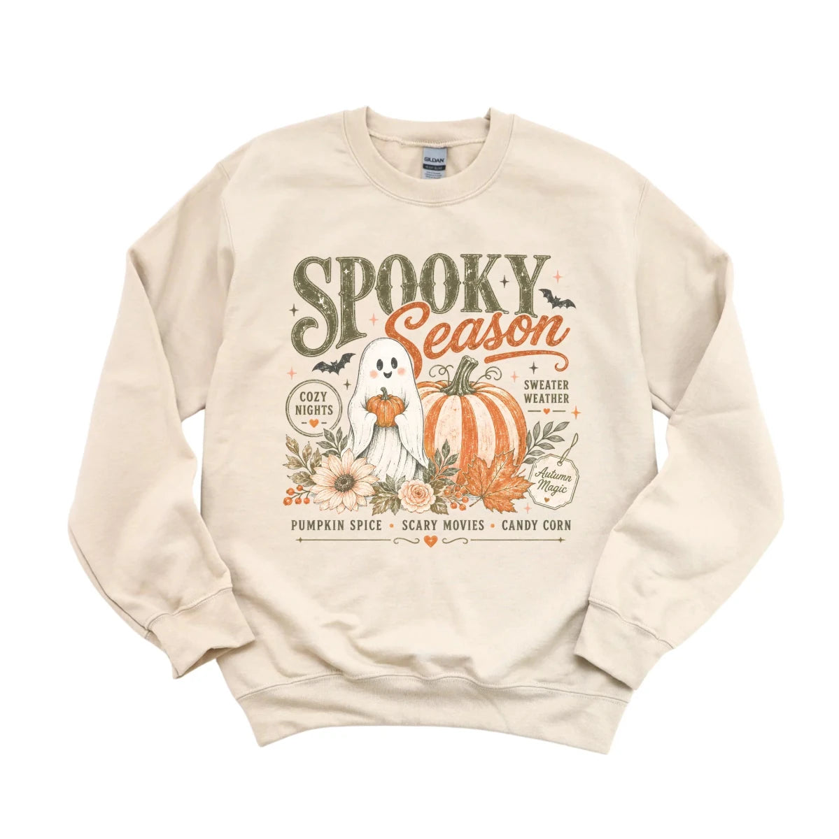 Cottage Core Spooky Season Fall Ghost - DTF Transfer - PrintPony