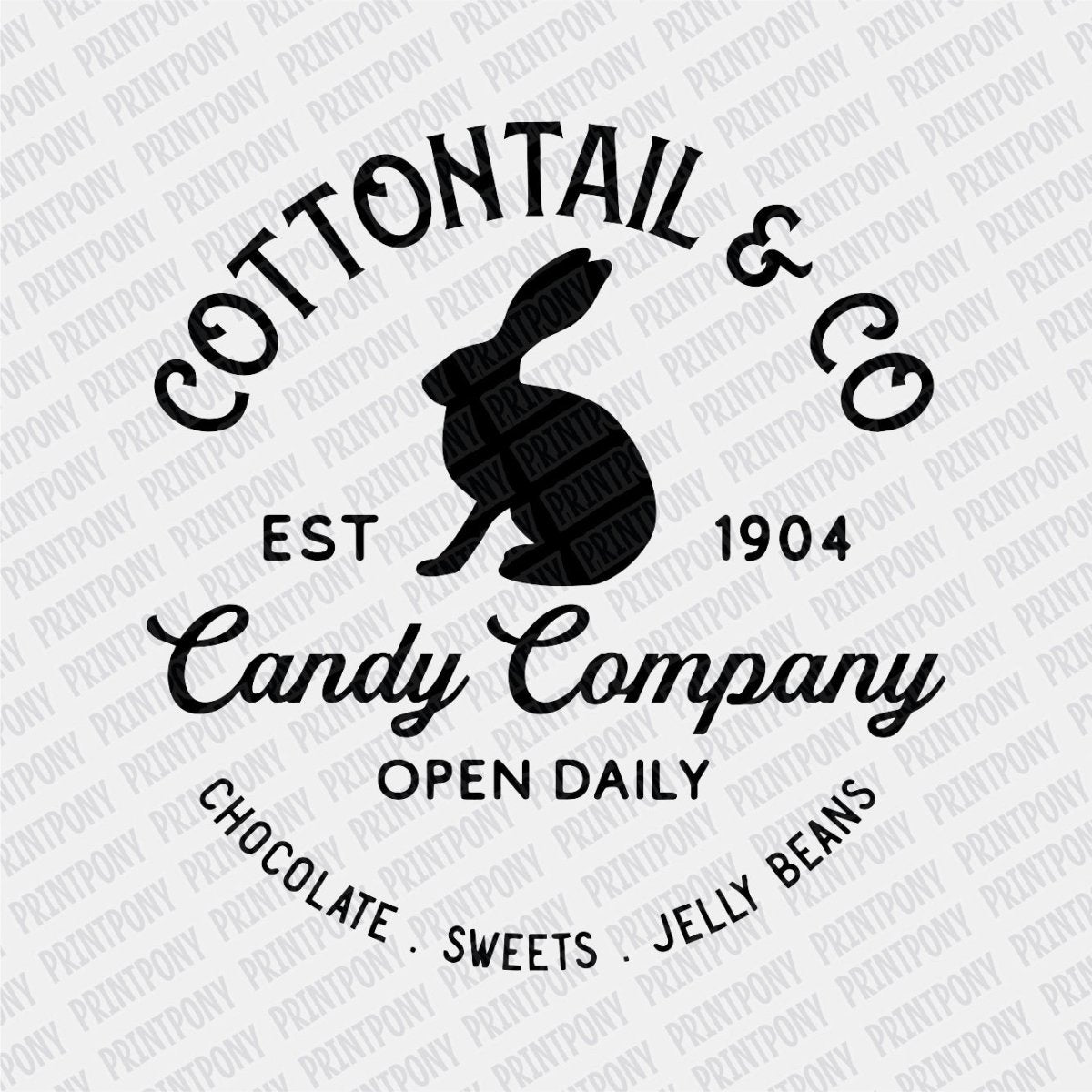 Cottontail & Co Candy Company DTF Transfer - PrintPony
