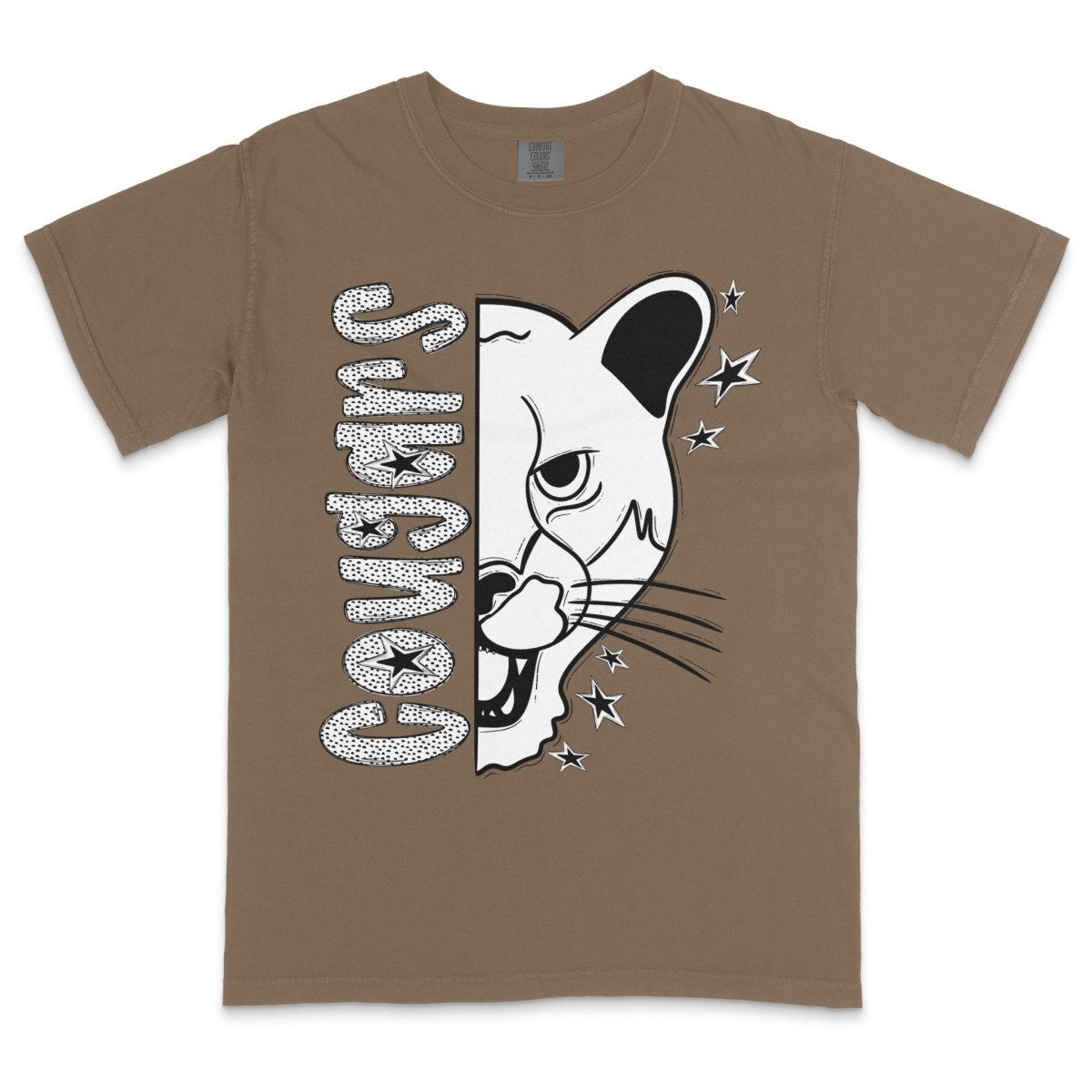 Cougars Mascot Dotted Design DTF Transfer - PrintPony