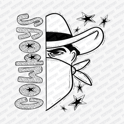 Cowboys Mascot Dotted Design DTF Transfer - PrintPony™