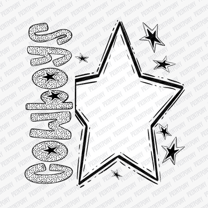 Cowboys Star Mascot Dotted Design DTF Transfer - PrintPony™