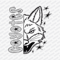 Coyotes Mascot Dotted Design DTF Transfer - PrintPony