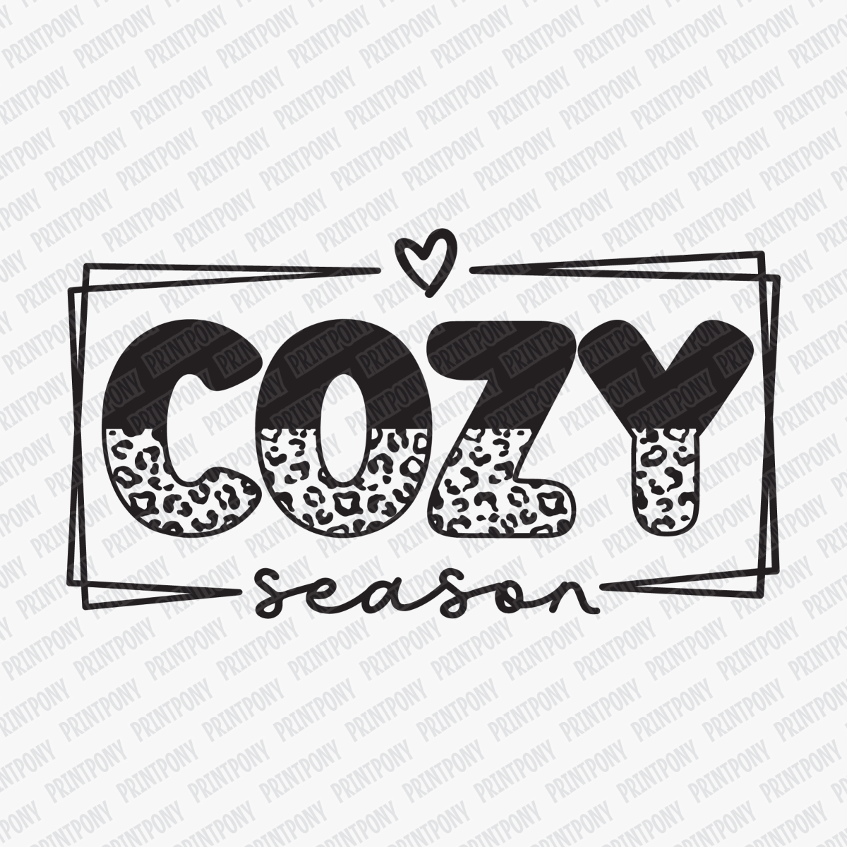 Cozy Season Leopard Print - DTF Transfer - PrintPony™