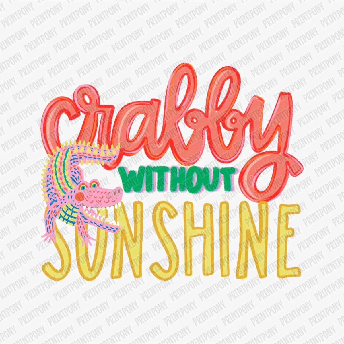 Crabby Without Sunshine DTF transfer - PrintPony
