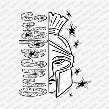 Crusaders Mascot Dotted Design DTF Transfer - PrintPony™