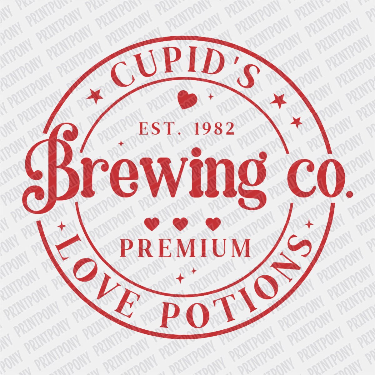 Cupids Brewing Co. Red DTF Transfer - Print Pony™