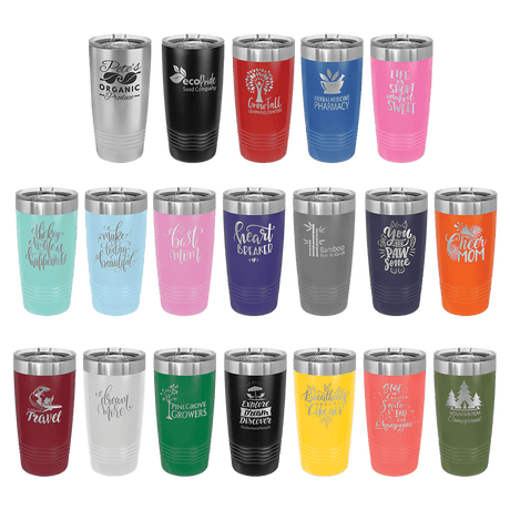 Custom Engraved 20 oz. Logo Tumblers - Print Pony™