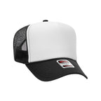 Custom Printed Foam OTTO Trucker Cap - Black/white - PrintPony