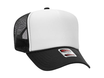 Custom Printed Foam OTTO Trucker Cap - Black/white - Print Pony™